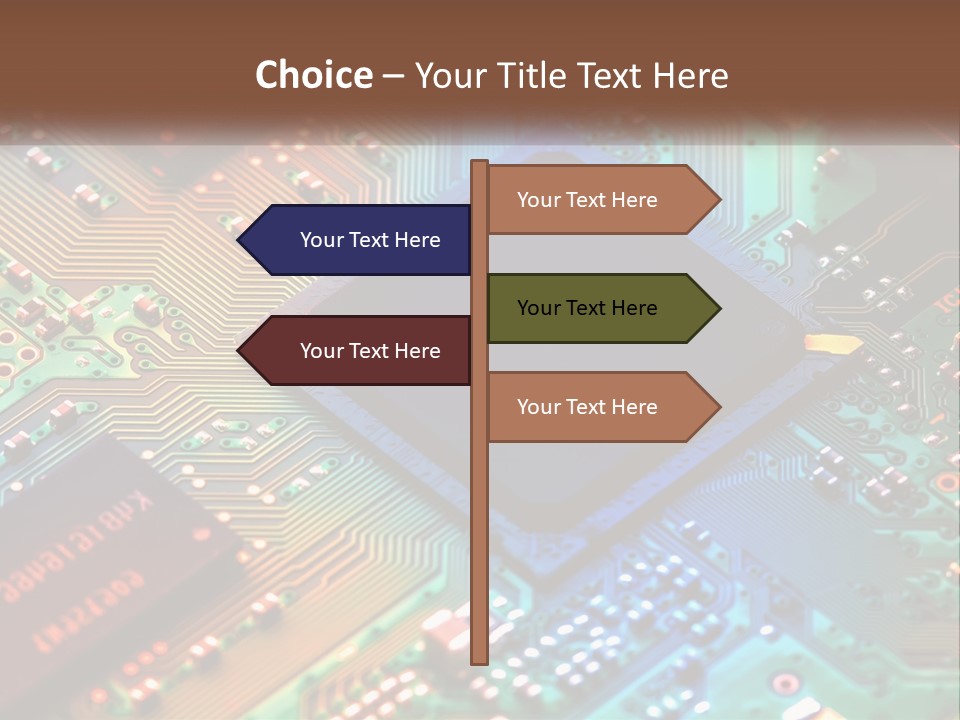 A Computer Chip On Top Of A Circuit Board PowerPoint Template