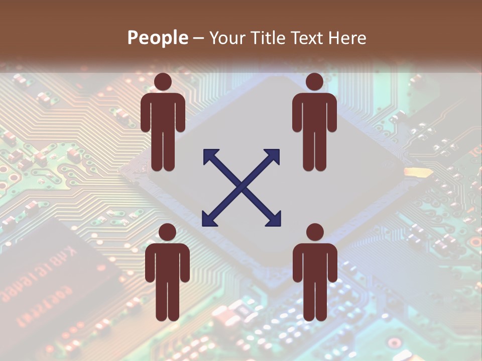 A Computer Chip On Top Of A Circuit Board PowerPoint Template