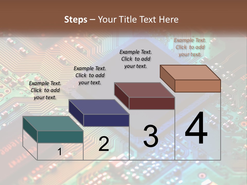 A Computer Chip On Top Of A Circuit Board PowerPoint Template