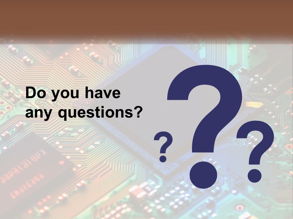 A Computer Chip On Top Of A Circuit Board PowerPoint Template