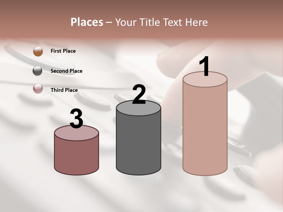 A Person Pressing A Button On A Telephone PowerPoint Template