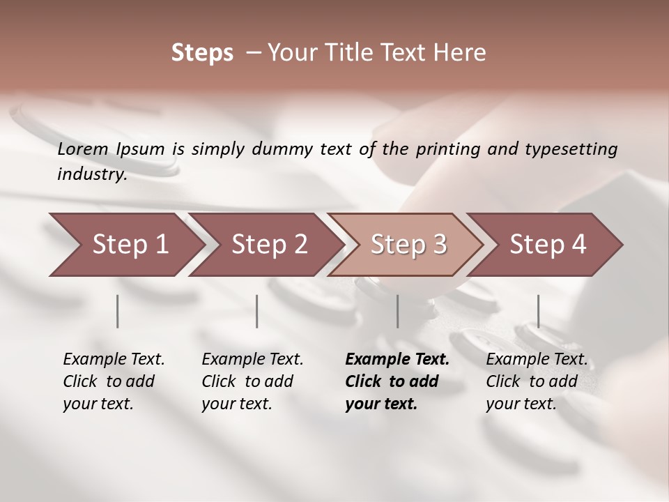 A Person Pressing A Button On A Telephone PowerPoint Template