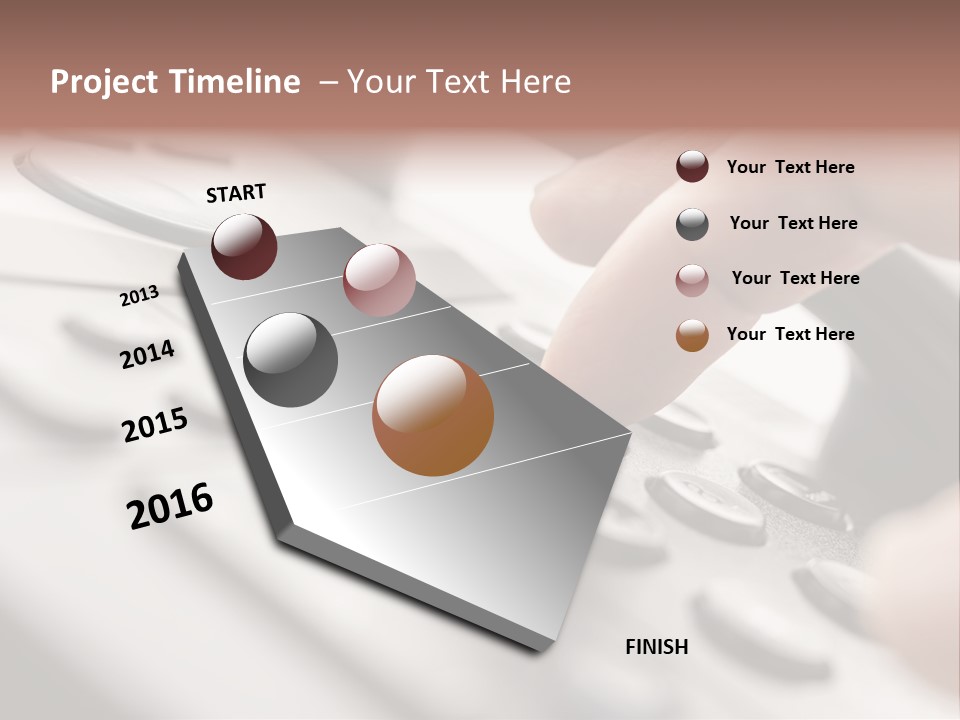 A Person Pressing A Button On A Telephone PowerPoint Template