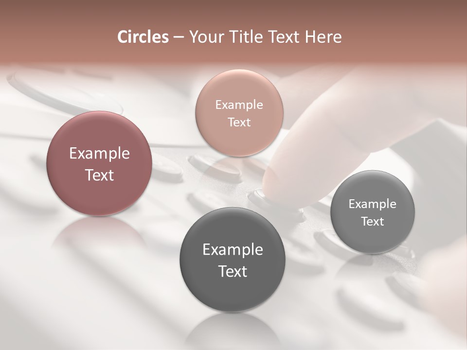 A Person Pressing A Button On A Telephone PowerPoint Template