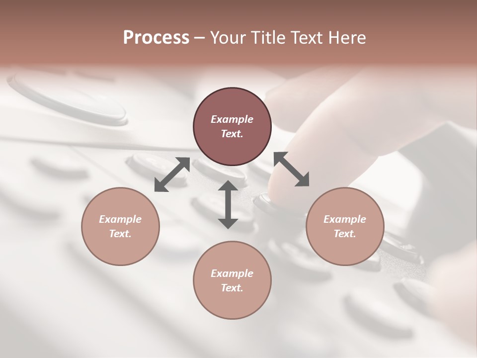 A Person Pressing A Button On A Telephone PowerPoint Template