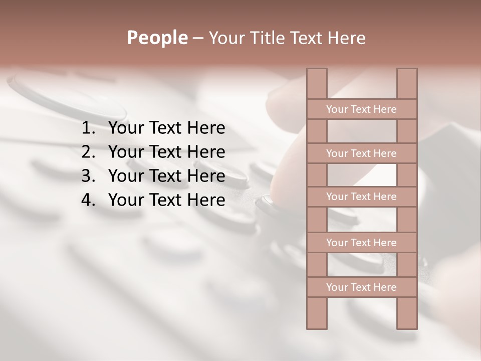 A Person Pressing A Button On A Telephone PowerPoint Template