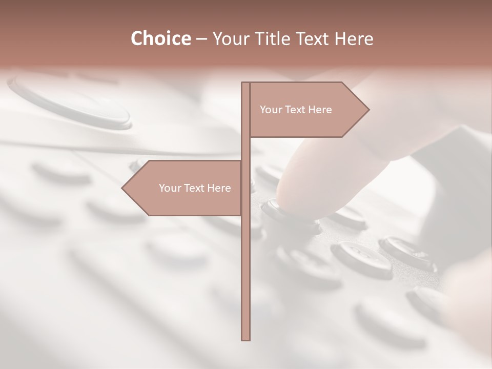 A Person Pressing A Button On A Telephone PowerPoint Template