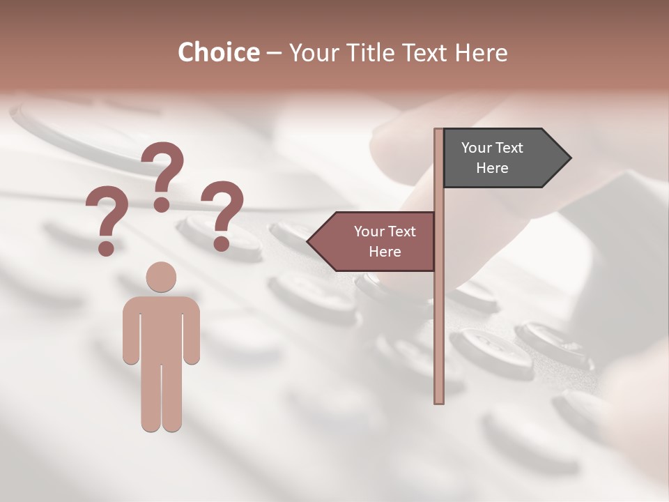 A Person Pressing A Button On A Telephone PowerPoint Template