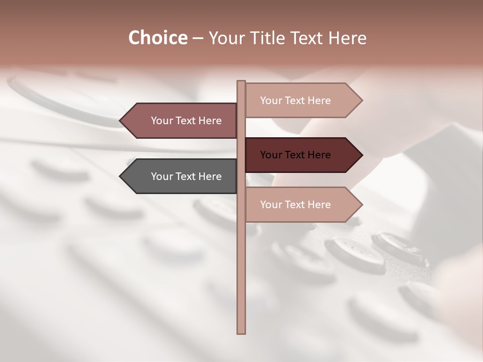 A Person Pressing A Button On A Telephone PowerPoint Template
