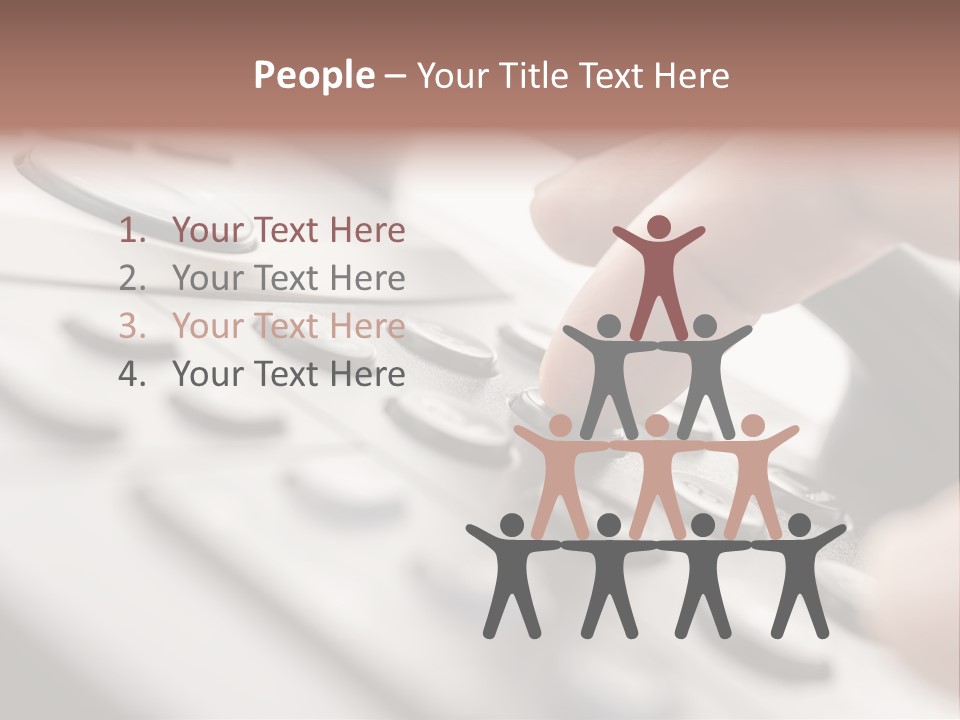 A Person Pressing A Button On A Telephone PowerPoint Template