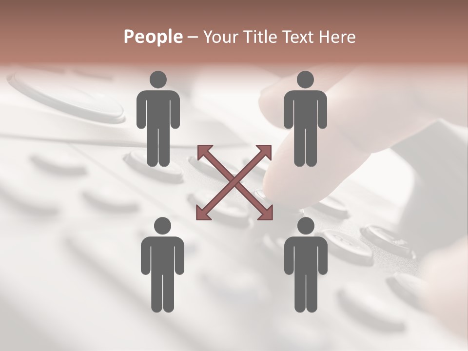 A Person Pressing A Button On A Telephone PowerPoint Template