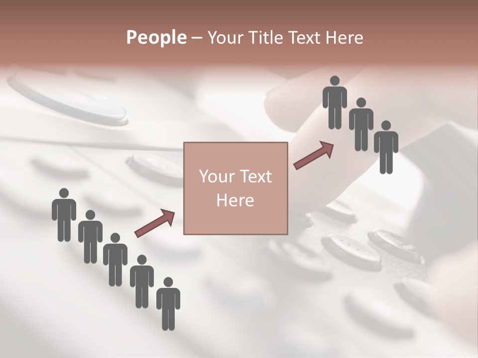 A Person Pressing A Button On A Telephone PowerPoint Template