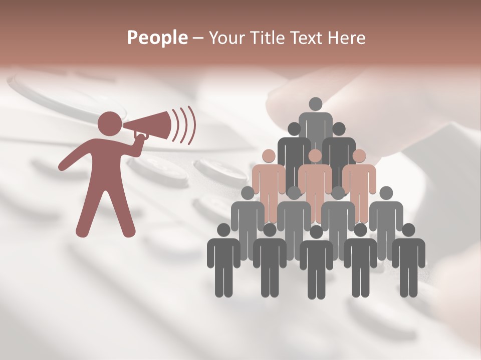 A Person Pressing A Button On A Telephone PowerPoint Template