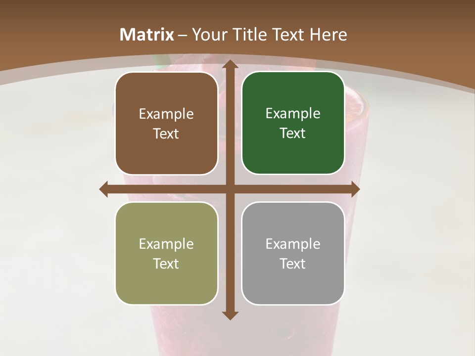 A Smoothie With A Green Leaf On Top Of It PowerPoint Template