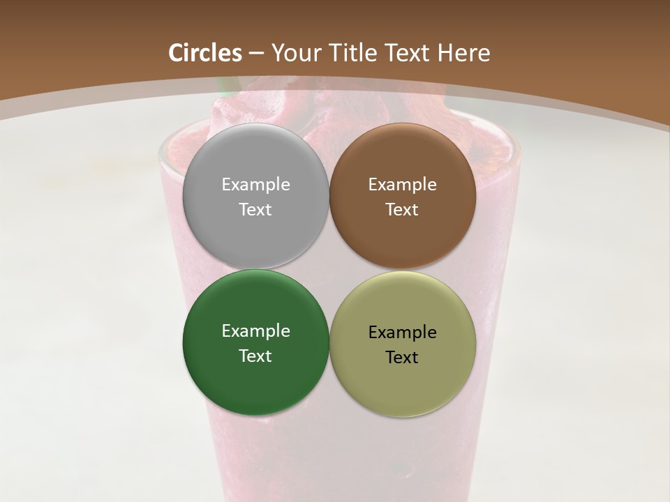 A Smoothie With A Green Leaf On Top Of It PowerPoint Template
