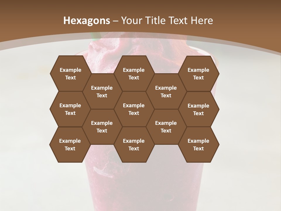 A Smoothie With A Green Leaf On Top Of It PowerPoint Template