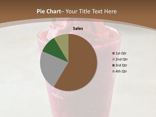 A Smoothie With A Green Leaf On Top Of It PowerPoint Template