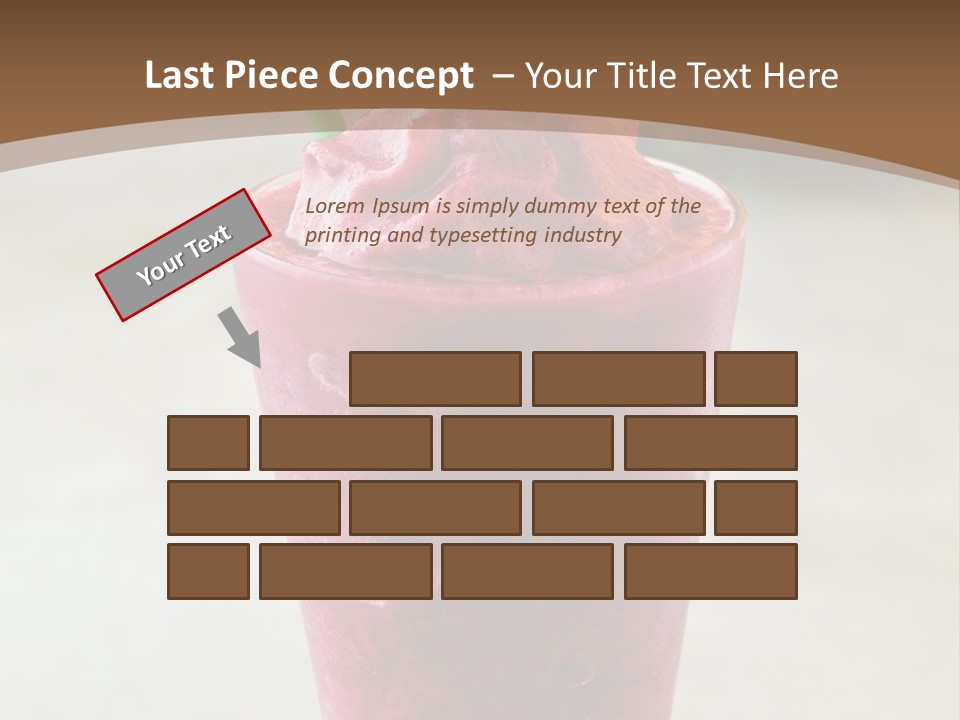 A Smoothie With A Green Leaf On Top Of It PowerPoint Template