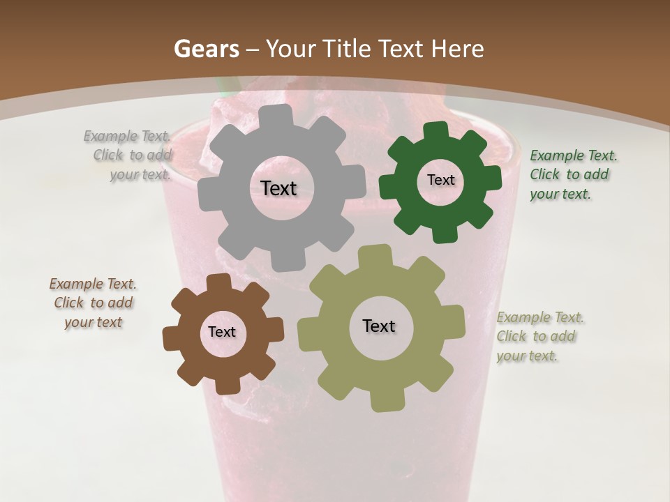 A Smoothie With A Green Leaf On Top Of It PowerPoint Template