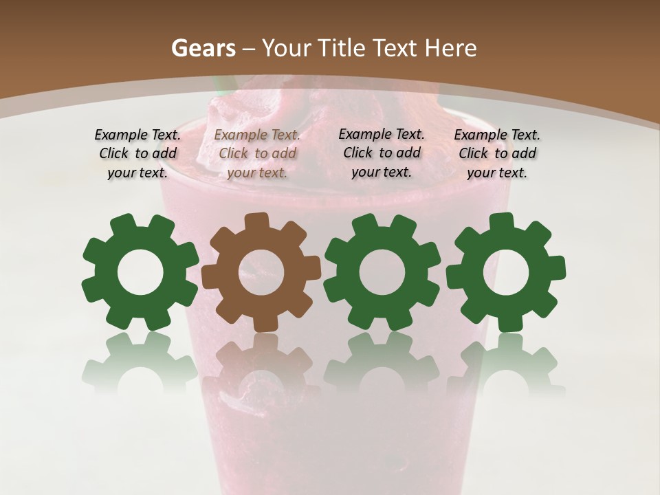 A Smoothie With A Green Leaf On Top Of It PowerPoint Template