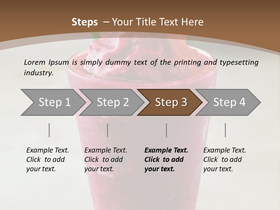 A Smoothie With A Green Leaf On Top Of It PowerPoint Template