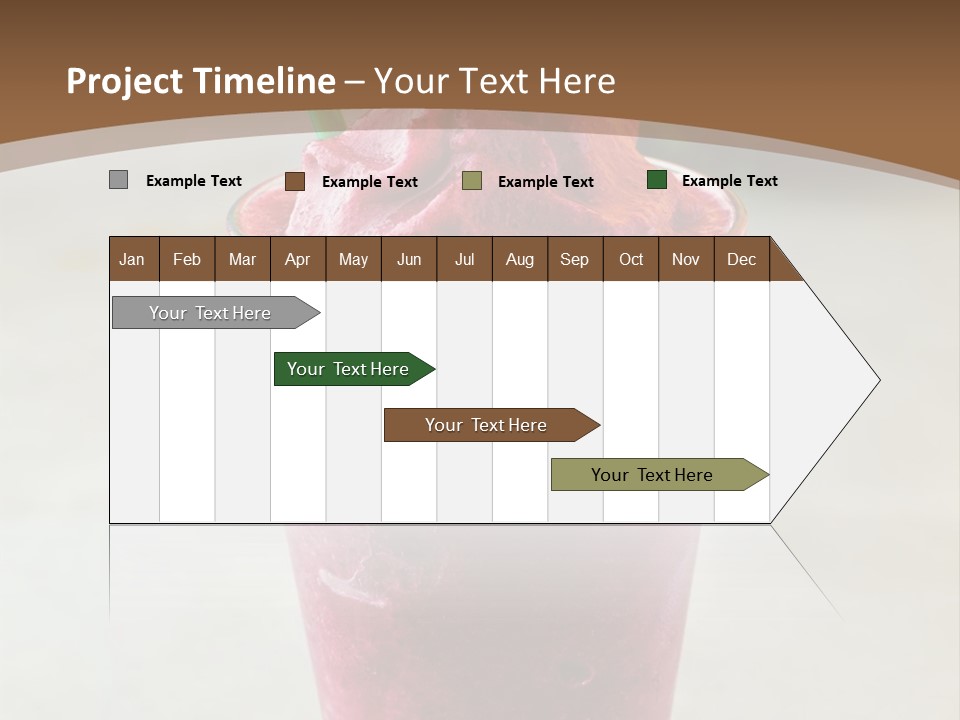 A Smoothie With A Green Leaf On Top Of It PowerPoint Template