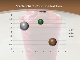 A Smoothie With A Green Leaf On Top Of It PowerPoint Template