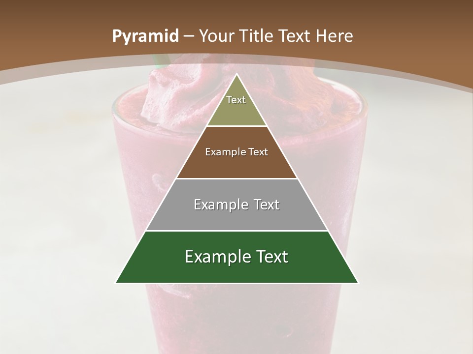 A Smoothie With A Green Leaf On Top Of It PowerPoint Template