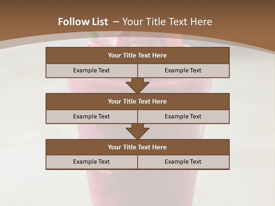 A Smoothie With A Green Leaf On Top Of It PowerPoint Template