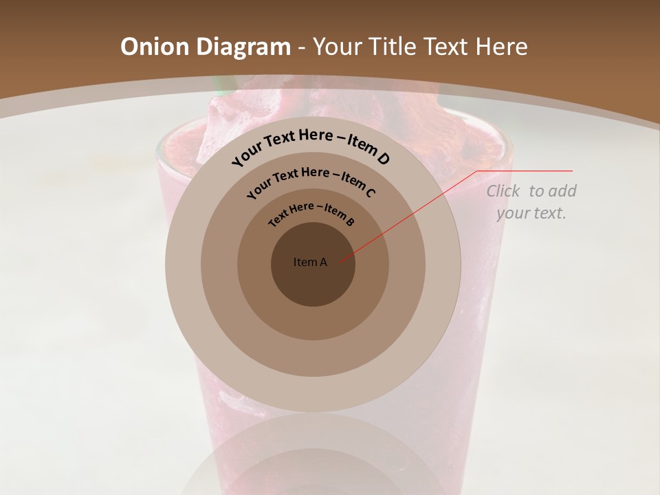 A Smoothie With A Green Leaf On Top Of It PowerPoint Template