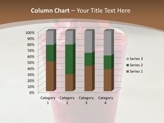 A Smoothie With A Green Leaf On Top Of It PowerPoint Template