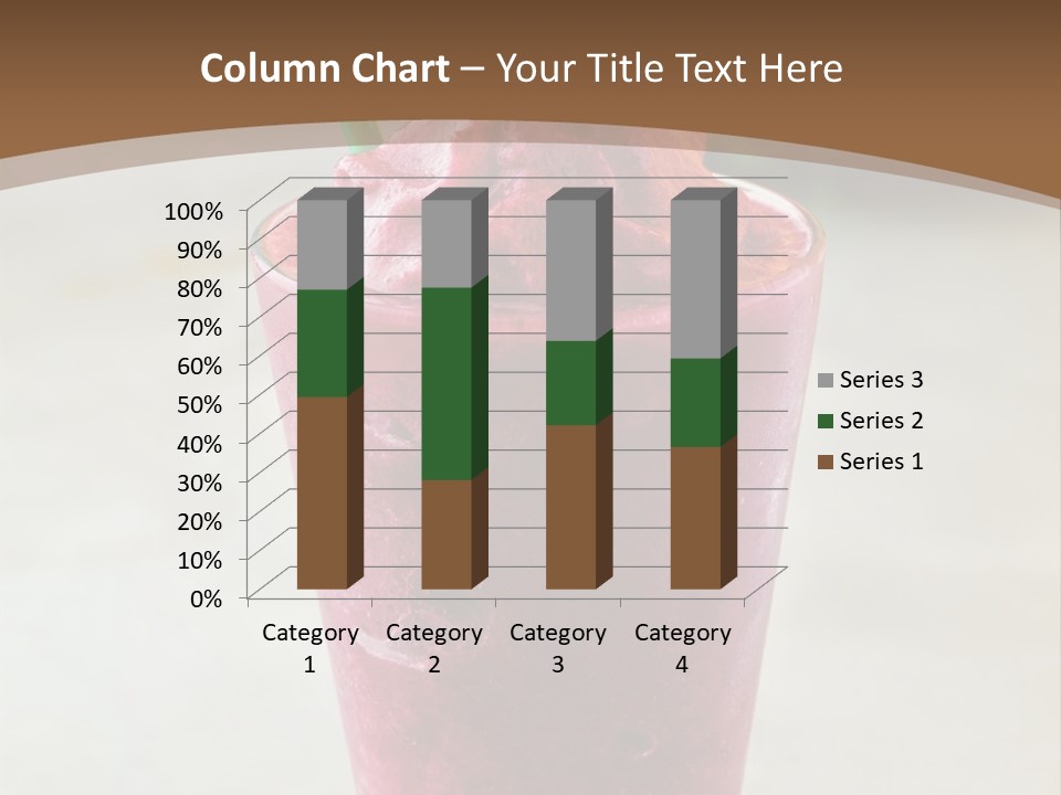 A Smoothie With A Green Leaf On Top Of It PowerPoint Template
