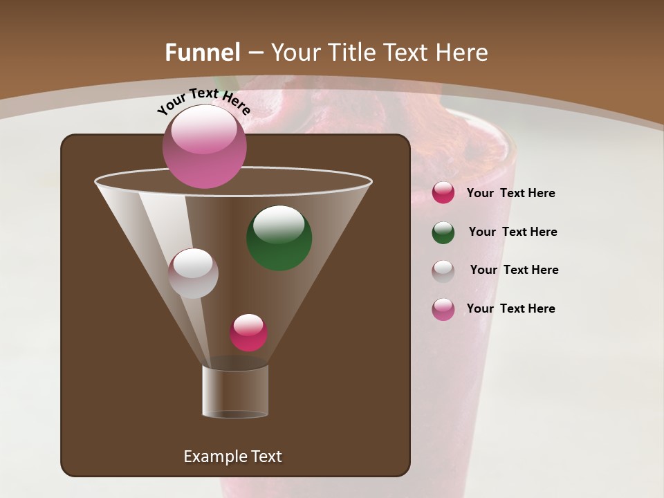 A Smoothie With A Green Leaf On Top Of It PowerPoint Template