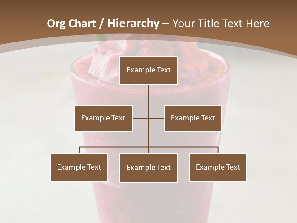 A Smoothie With A Green Leaf On Top Of It PowerPoint Template