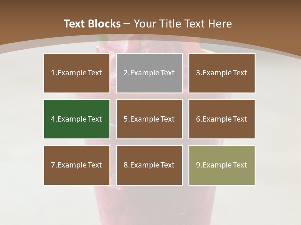 A Smoothie With A Green Leaf On Top Of It PowerPoint Template
