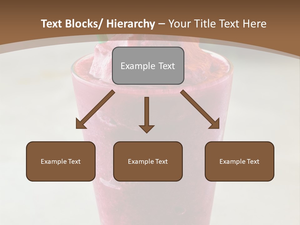 A Smoothie With A Green Leaf On Top Of It PowerPoint Template
