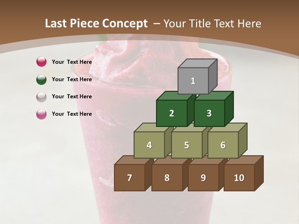 A Smoothie With A Green Leaf On Top Of It PowerPoint Template