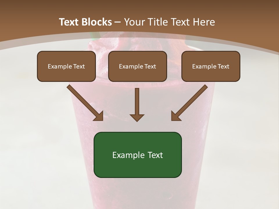A Smoothie With A Green Leaf On Top Of It PowerPoint Template