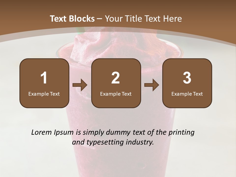 A Smoothie With A Green Leaf On Top Of It PowerPoint Template