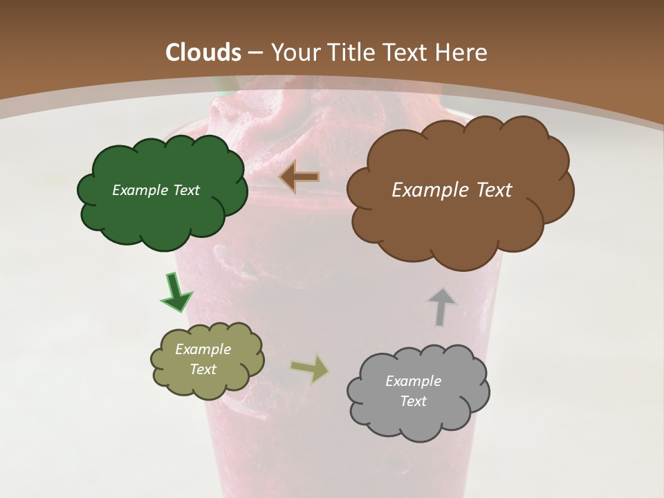 A Smoothie With A Green Leaf On Top Of It PowerPoint Template