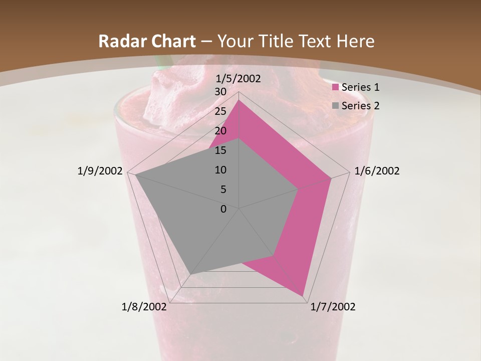 A Smoothie With A Green Leaf On Top Of It PowerPoint Template