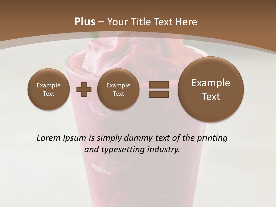A Smoothie With A Green Leaf On Top Of It PowerPoint Template