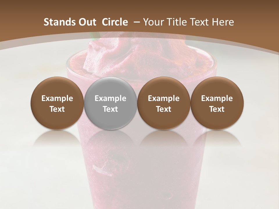 A Smoothie With A Green Leaf On Top Of It PowerPoint Template