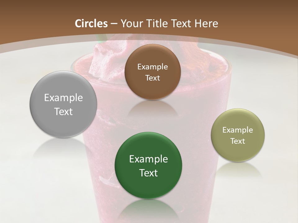 A Smoothie With A Green Leaf On Top Of It PowerPoint Template