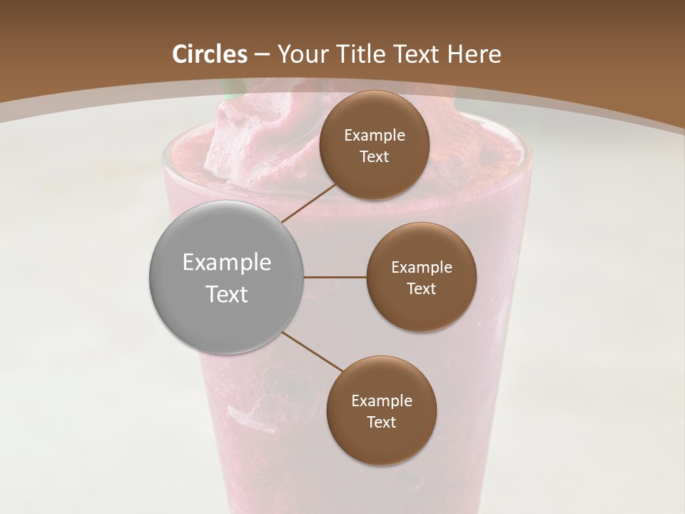 A Smoothie With A Green Leaf On Top Of It PowerPoint Template