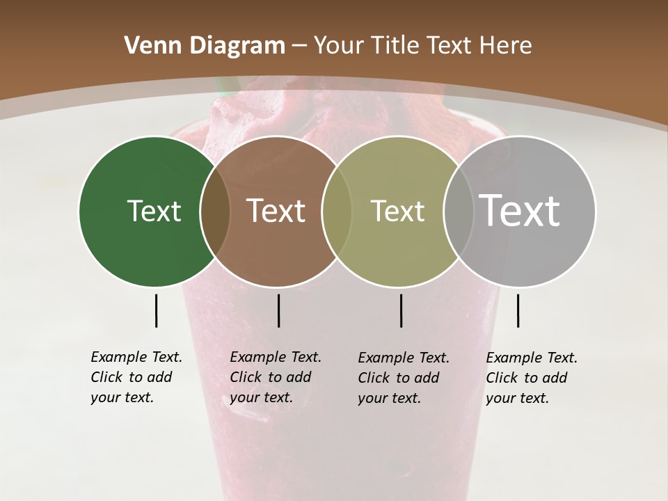 A Smoothie With A Green Leaf On Top Of It PowerPoint Template