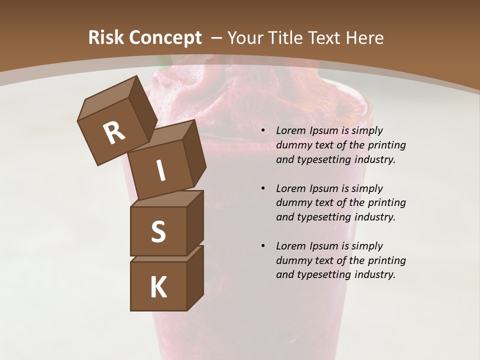 A Smoothie With A Green Leaf On Top Of It PowerPoint Template