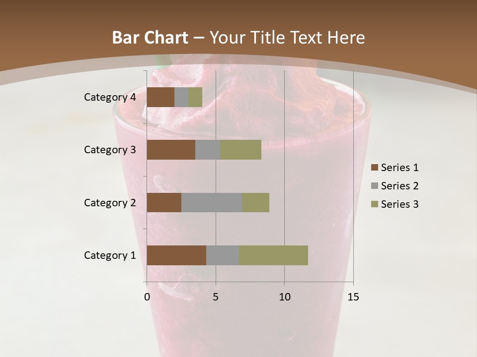 A Smoothie With A Green Leaf On Top Of It PowerPoint Template