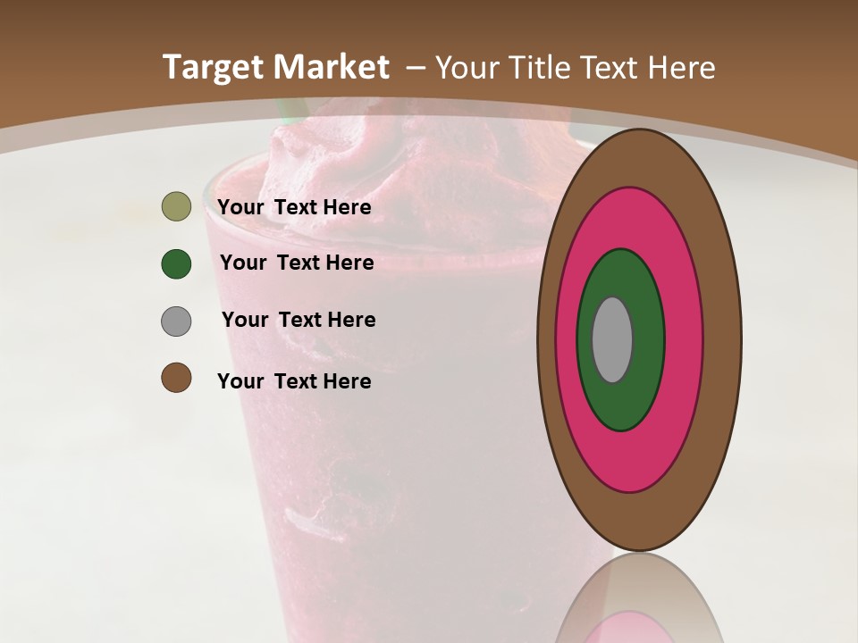 A Smoothie With A Green Leaf On Top Of It PowerPoint Template