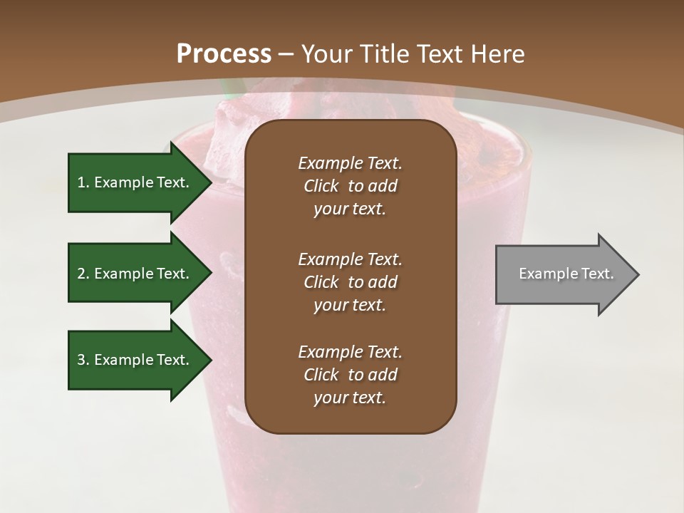 A Smoothie With A Green Leaf On Top Of It PowerPoint Template